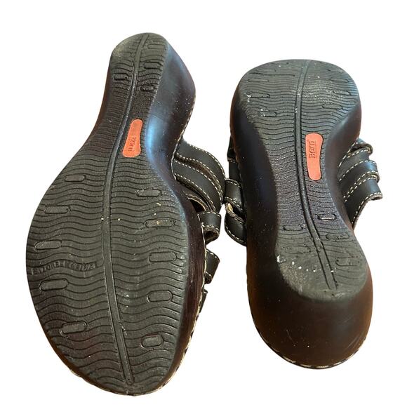 BORN Womens brown Leather Wedge W3056 Sandals Size 8 US - Picture 3 of 4